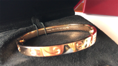 Cartier love bracelet pink gold comes with Great Markings and Engravings