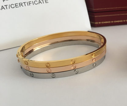 Cartier Love Bracelet SM Yellow Gold, Pink Gold, White Gold