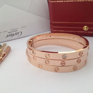 Cartier love bracelet diamonds rose gold