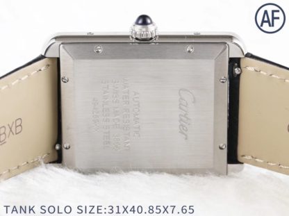 Cartier Tank Solo watch XL STEEL LEATHER WSTA0029