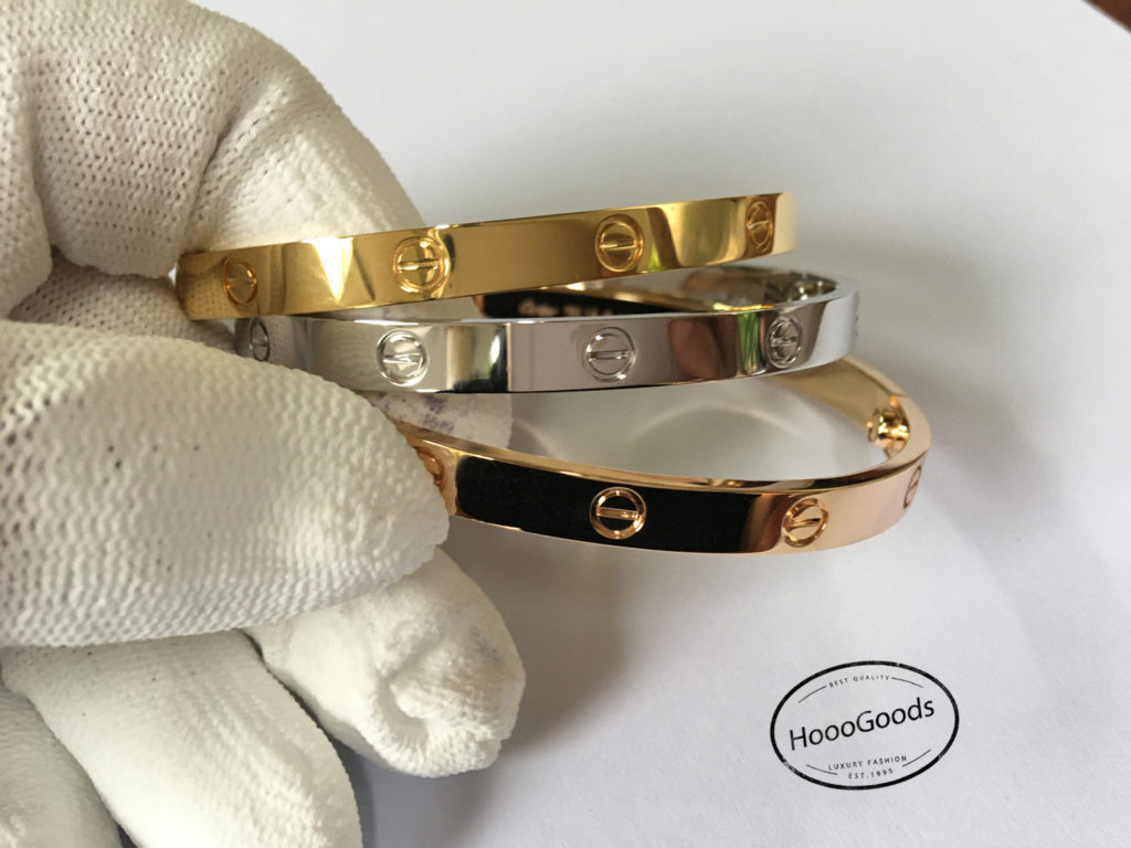 Cartier Love Bracelet. Classic. Yellow Gold, White Gold and Pink Gold