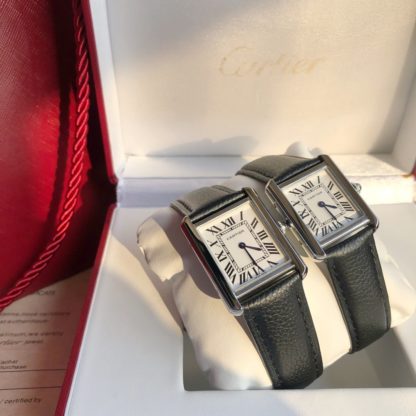 Cartier Tank Solo Watch Small and Large Leather Steel For Women