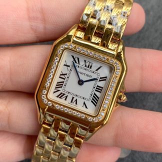 Panthere De Cartier Watch Diamonds yellow gold