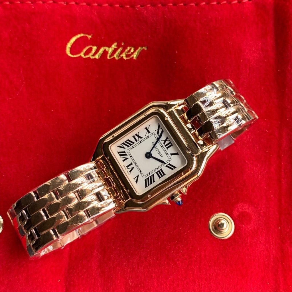 Panthere De Cartier Watch Medium and Small Model Pink Gold - HoooGoods
