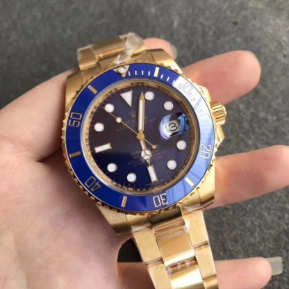Rolex Submariner Date Blue Gold Men's Watch 116618LB