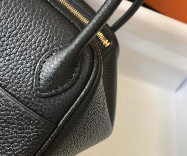 HERMES 25S MINI LINDY 19 IN SLATE BLUE CALFSKIN SILVER HARDWARE