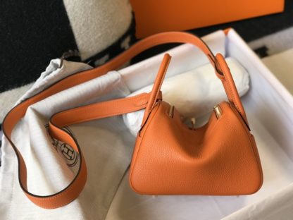 Hermes Mini Lindy Bag Orange