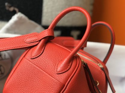 Hermes Red Lindy 20