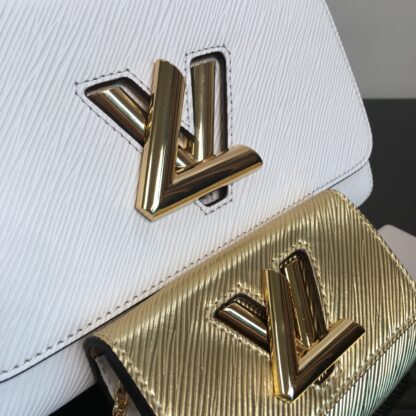 Louis Vuitton TWIST MM white and gold