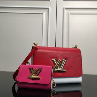 Louis Vuitton TWIST MM AND TWISTY Red/Pink/White M55909
