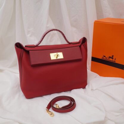 Hermes 24/24 29 red Togo and Swift Calfskin