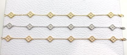 VCA Sweet Alhambra bracelet 6 Motifs yellow gold, rose gold and white gold