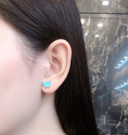 Van Cleef Sweet Alhambra Butterfly earrings Turquoise