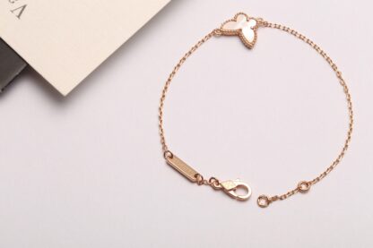 VCA Sweet Alhambra butterfly bracelet white mother-of-pearl rose gold