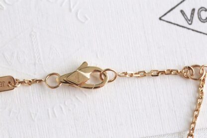 VCA Sweet Alhambra bracelet yellow gold white mother-of-pearl