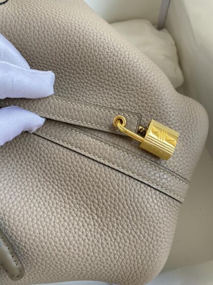 Hermes Picotin 18 Lock Bag Gris Tourterelle gold plated