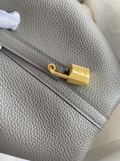 Hermes Picotin Etain 22/MM Lock Bag Gold Hardware