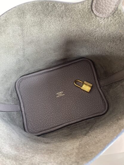 Hermes Picotin 22 Etain Lock Bag Gold Hardware