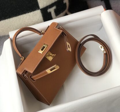 Mini Kelly Hermès bag gold epsom gold hardware