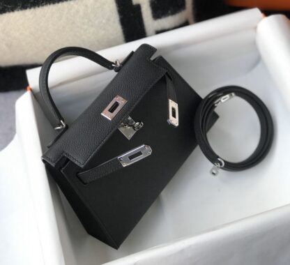 Hermès Mini Kelly Black epsom PHW