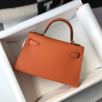 Orange Hermès Mini Kelly Bag