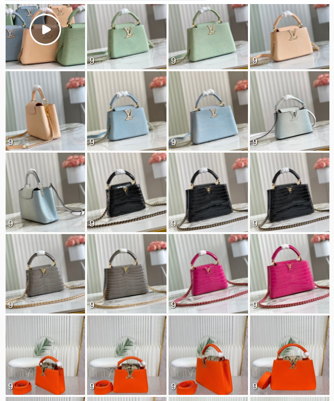 LV MINI, BB,PM,MM AND GM CAPUCINES IN more colors and styles