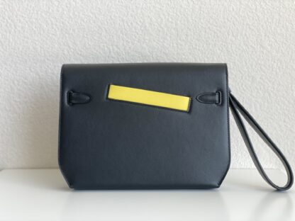 Hermes colormatic Kelly depeches 25 pouch Black
