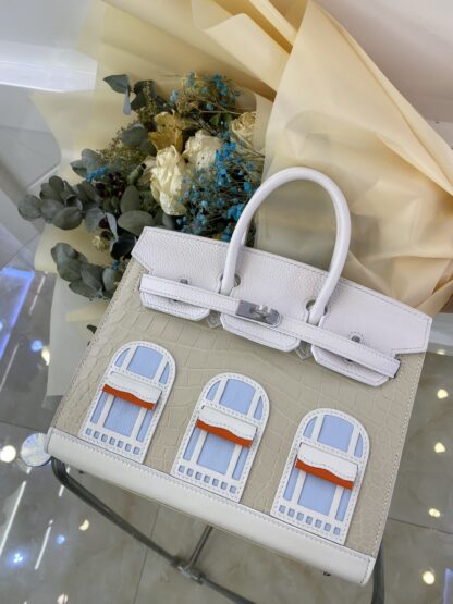 Hermès White Sac Birkin Faubourg 20cm Palladium Hardware
