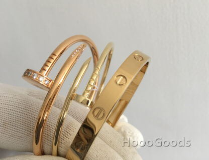 Cartier Juste un clou bracelet and Cartier love bracelet yellow gold
