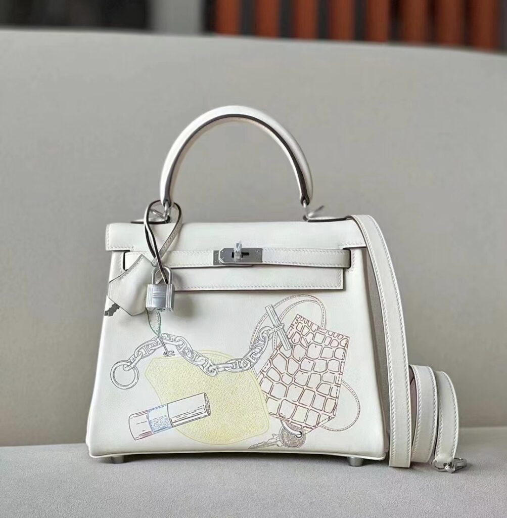 HERMES In and Out Kelly 25 Palladium Hardware
