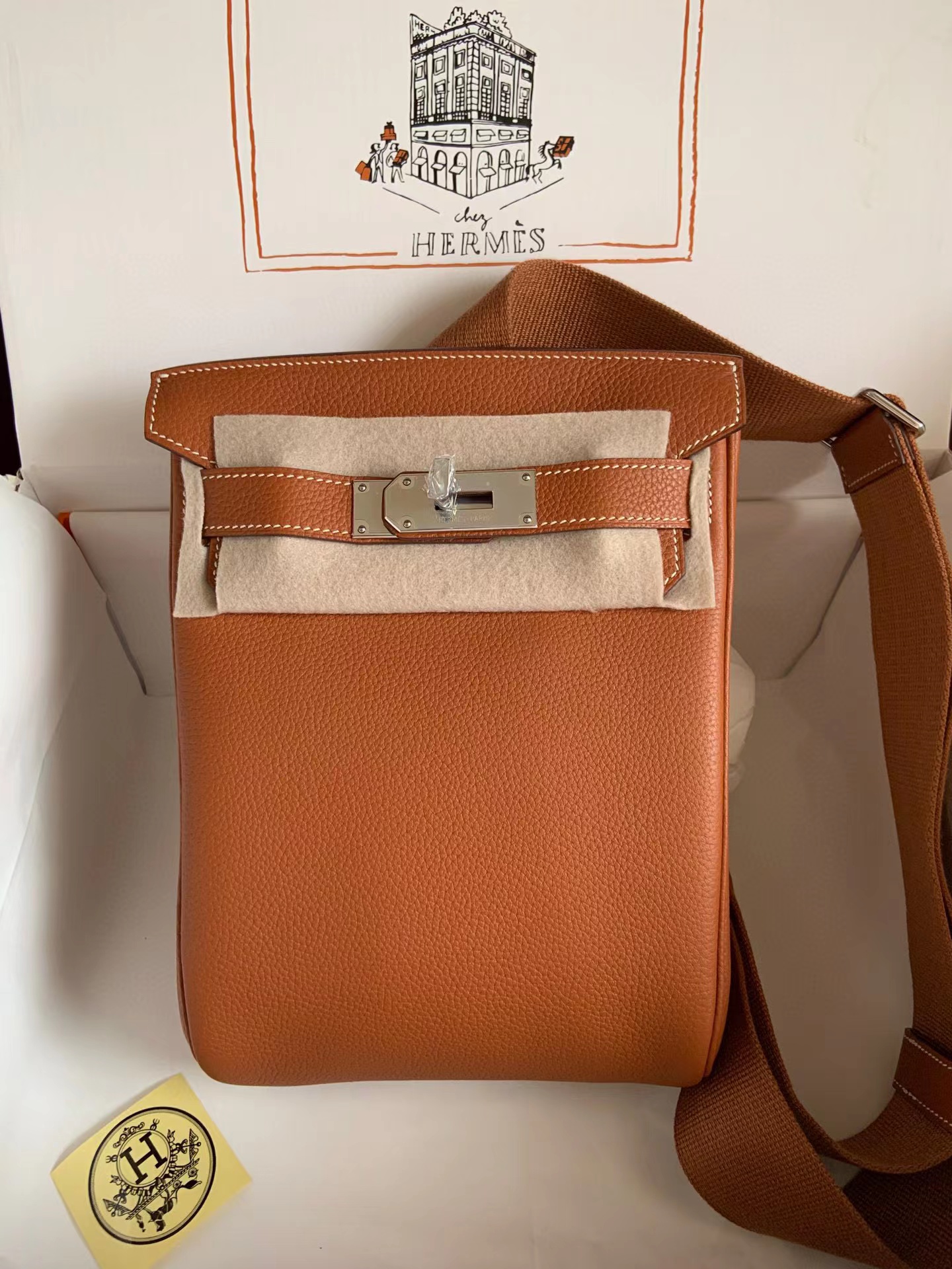 GOLD TOGO PHW HERMES HAC A DOS PM BACKPACK